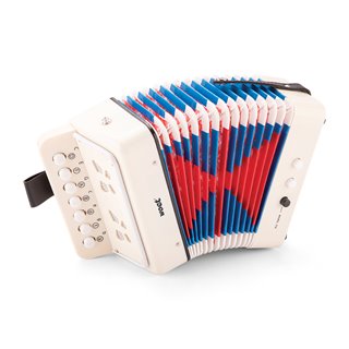 Accordion with music book - white